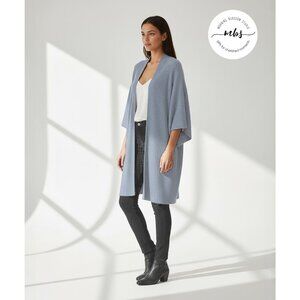 NWT Current Air at Anthropologie Kimono Oversized Cardigan Blue‎ Women M/L